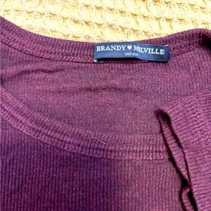 Brandy Melville size S thin stretchy material , color is Maroon ( not purple)